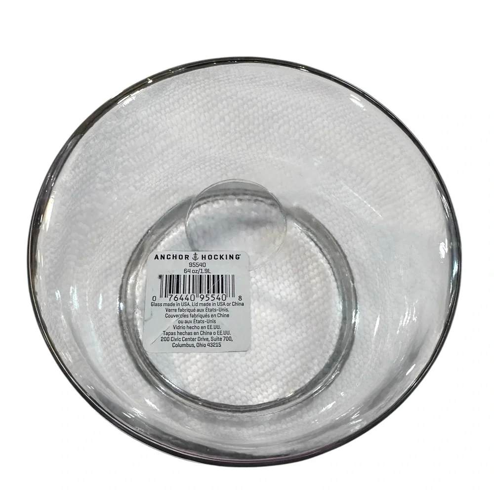 Anchor Hocking 64 oz Glass Storage Jar with Stainless Steel‎ Lid